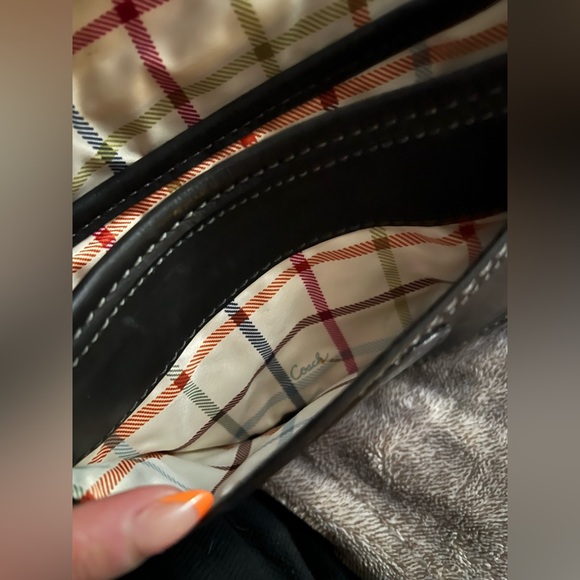 Coach Bleecker Legacy Tattersall Flap Shoulder Bag Black 11427 Y2K vintage EUC - Picture 7 of 16